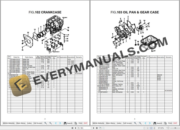 Mahindra Tractor 16 Series 3016 Gear HST Parts Manual