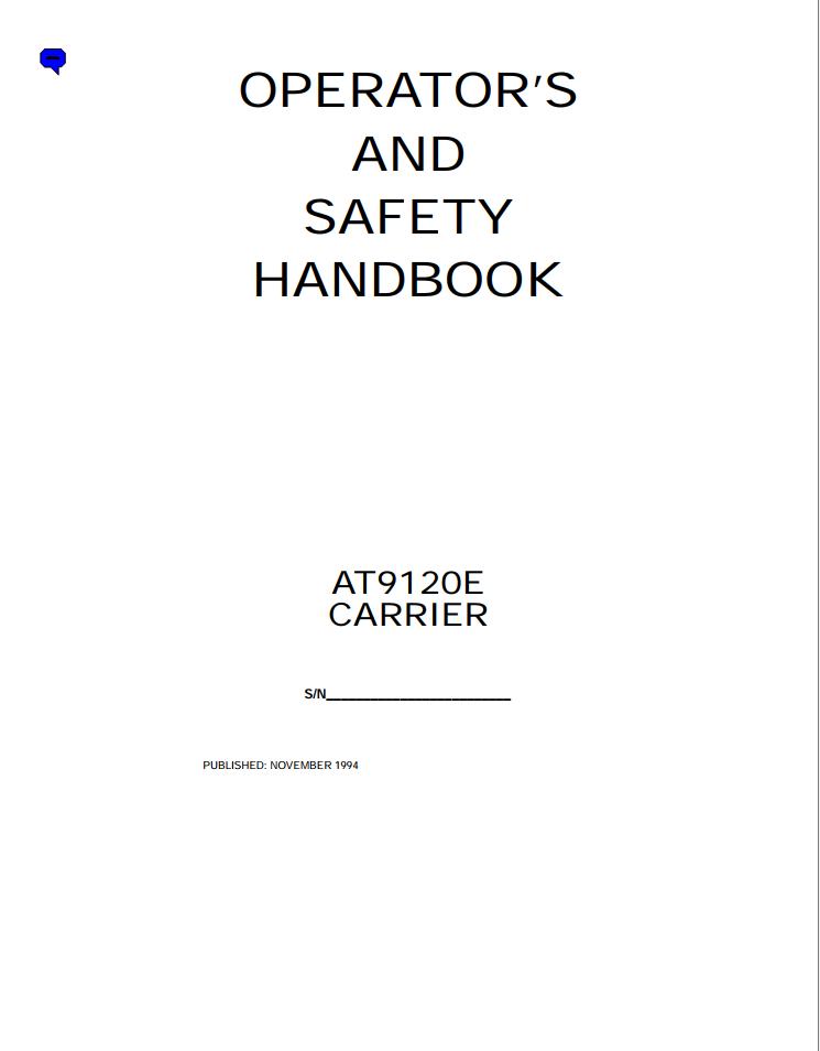 Grove AT9120 Crane Operator’s and Safety Handbook, Parts Manual