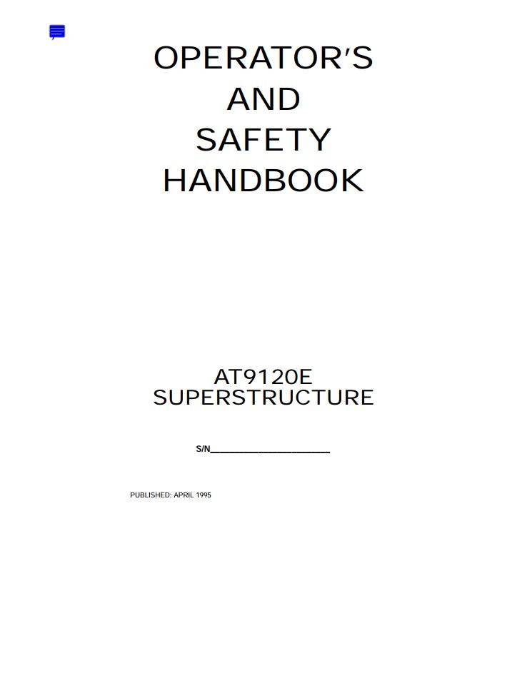 Grove AT9120E Crane Operator and Safety Handbook, Service Manual