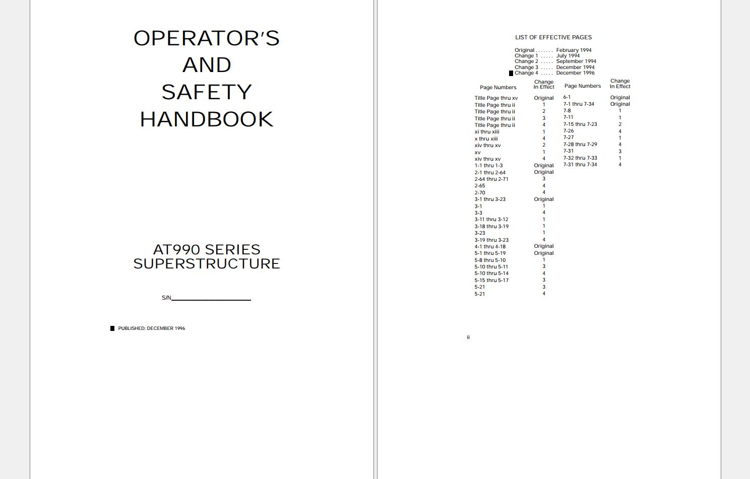 Grove AT990 Crane Operator’s and Safety Handbook
