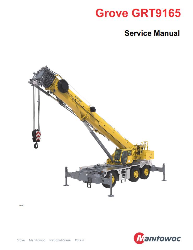 Grove GRT9165 Crane Operator, Parts, Service Manual