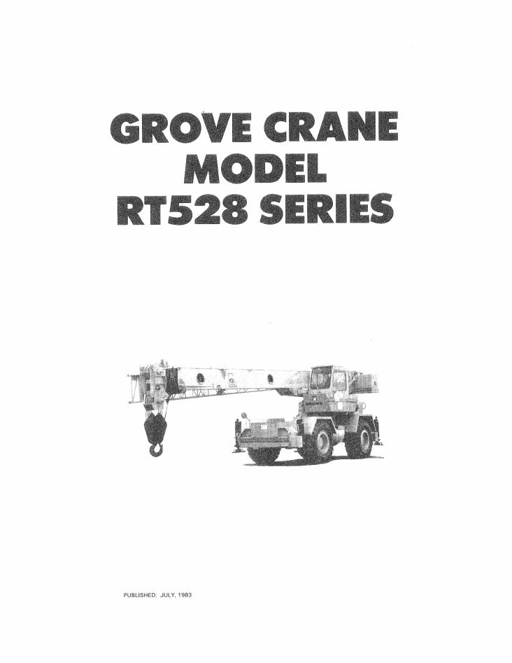 Grove RT528 Crane Operator, Service Manual_1