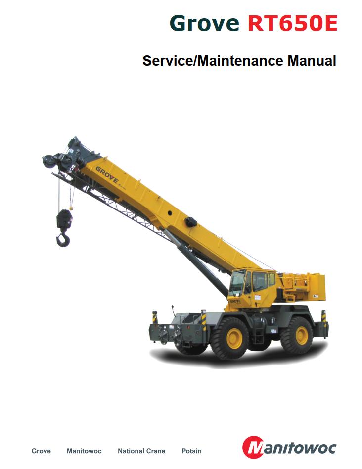 Grove RT600E3 Crane Operator, Service Manual_1