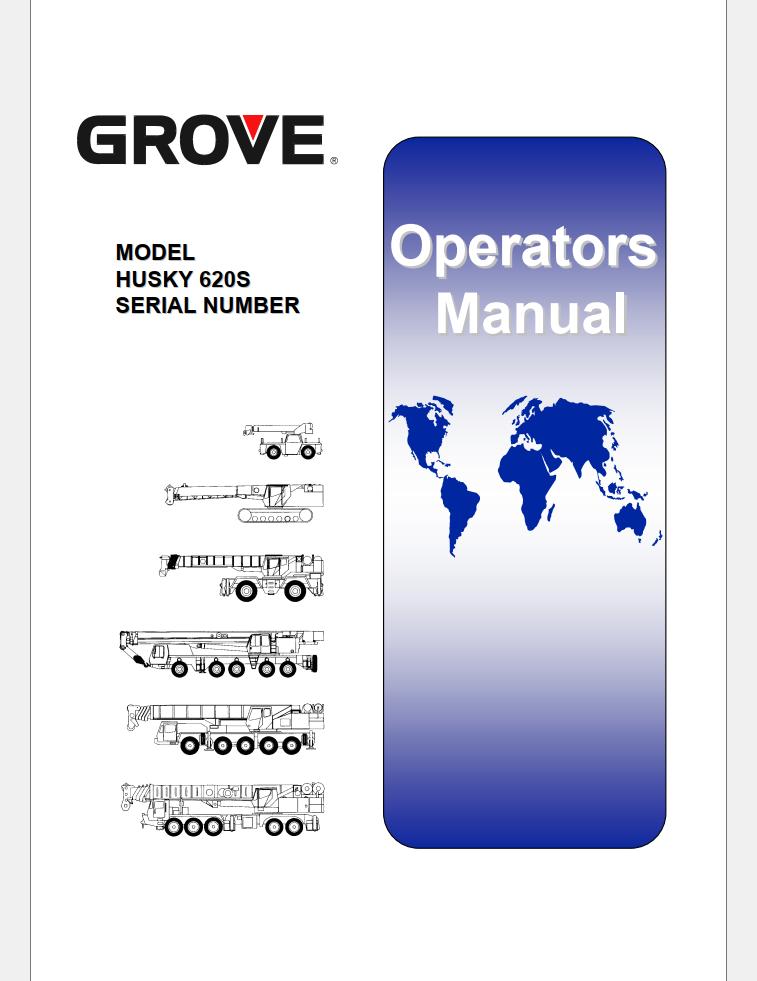 Grove RT620S Crane Operator, Parts Manual