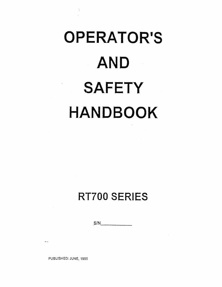 Grove RT700 Crane Operator, Service Manual_1