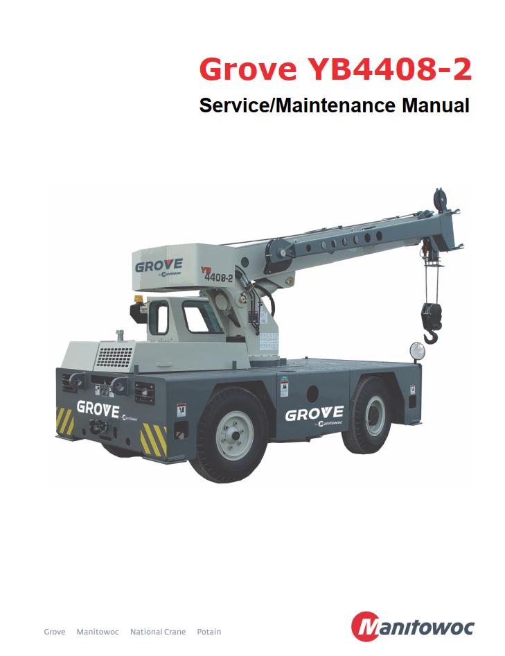 Grove YB4408 Crane Operator, Parts, Service Manual