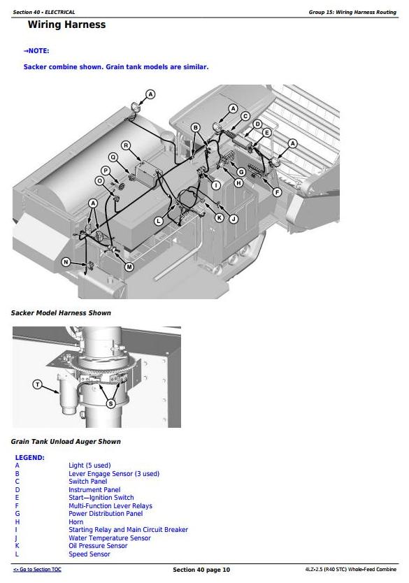 John Deere 4LZ-2.5 R40 STC Whole-Feed Combine Technical Manual TM116719_1
