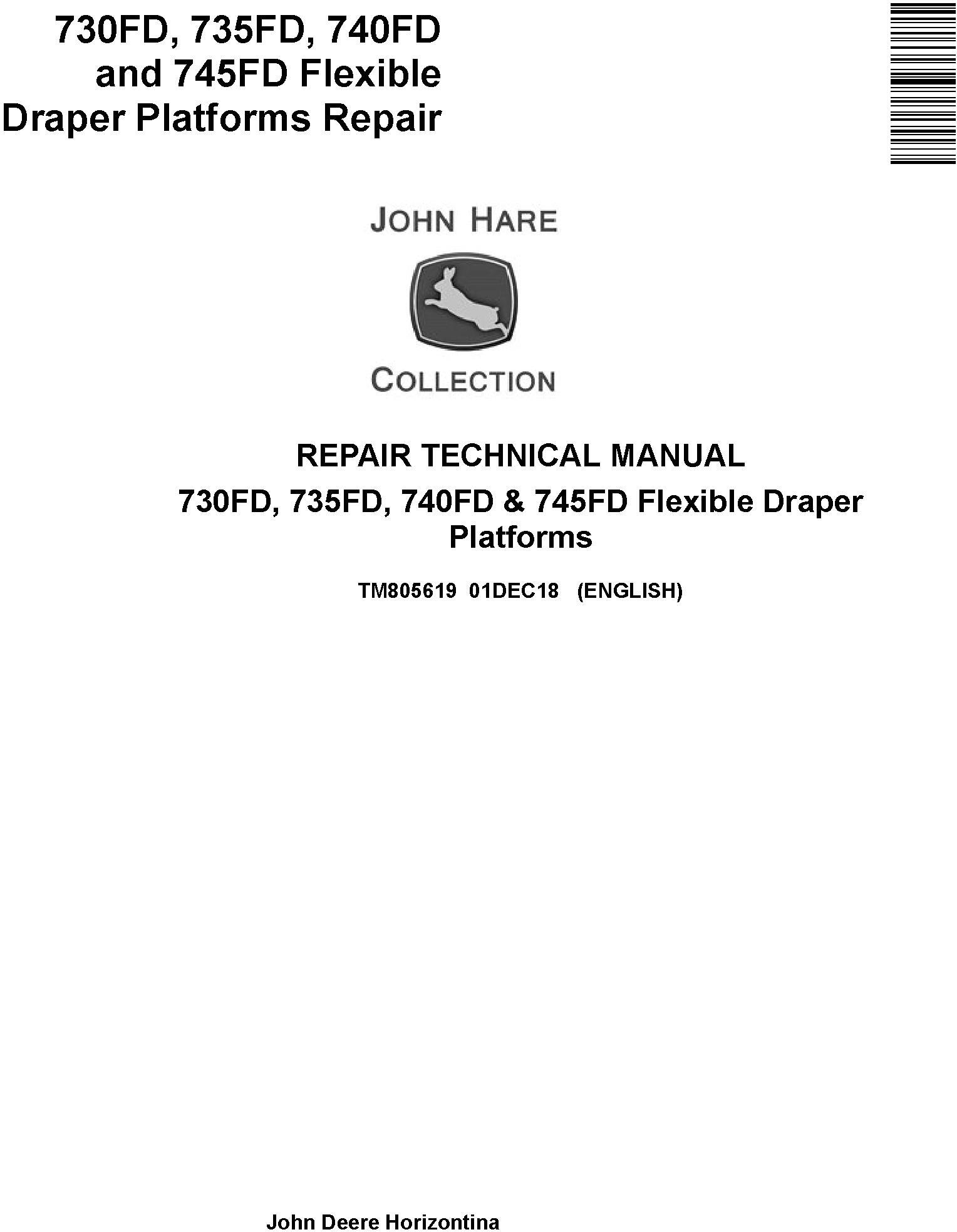 John Deere 730FD to 745FD Flexible Draper Platforms Technical Manual TM805619