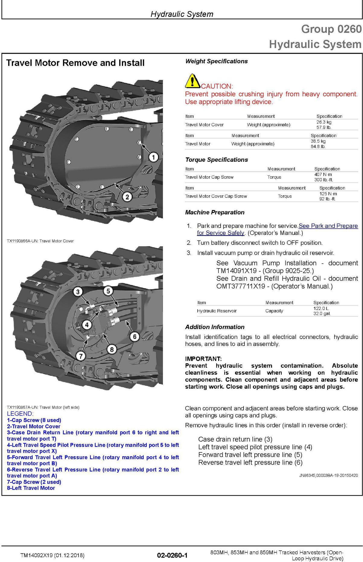 John Deere Agricultural 803MH to 859MH Open-Loop Repair Manual TM14092X19_2