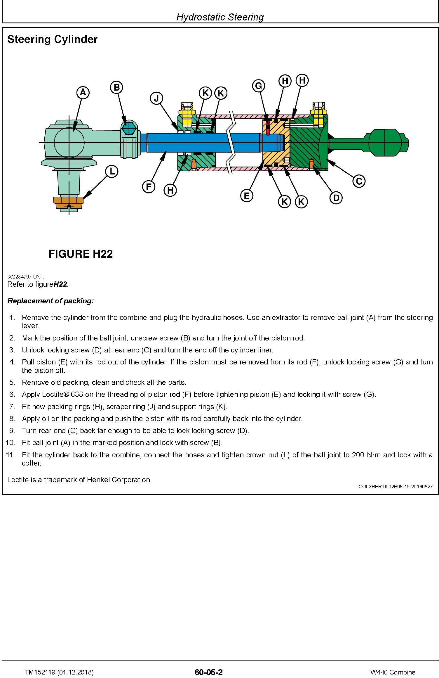 John Deere W440 Combine Technical Manual TM152119_1