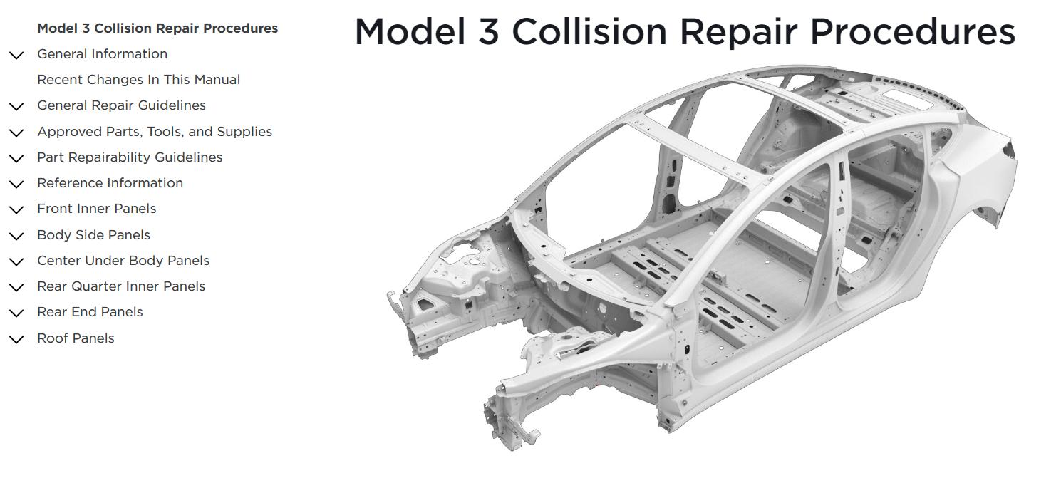 Tesla Model 3 Collision Repair Procedures