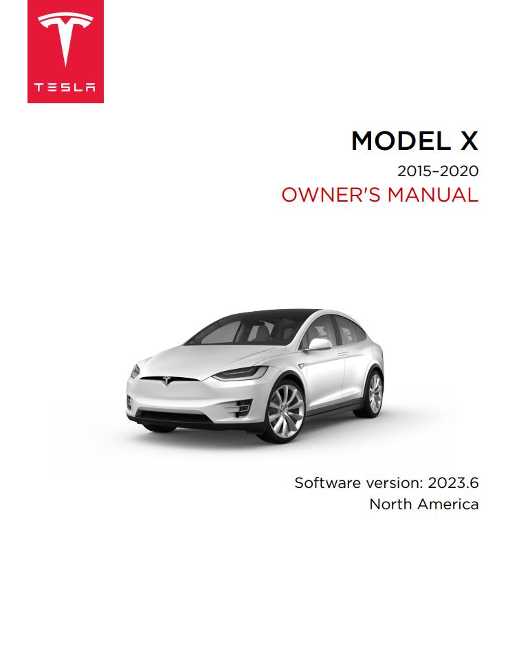 Tesla Model X Owner’s Manual 2015 – 2020