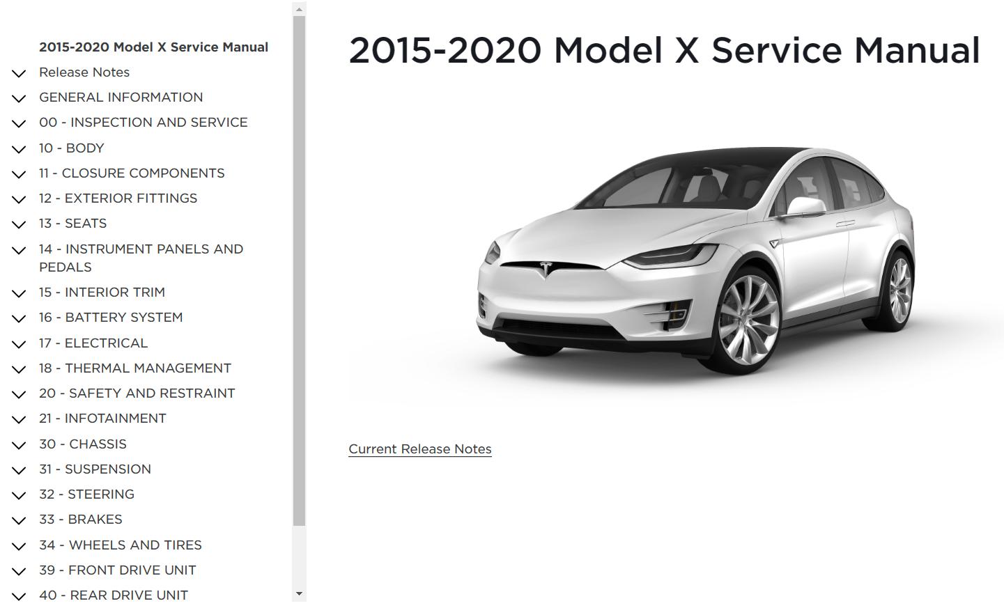 Tesla Model X Service Manual 2015 – 2020 (1)