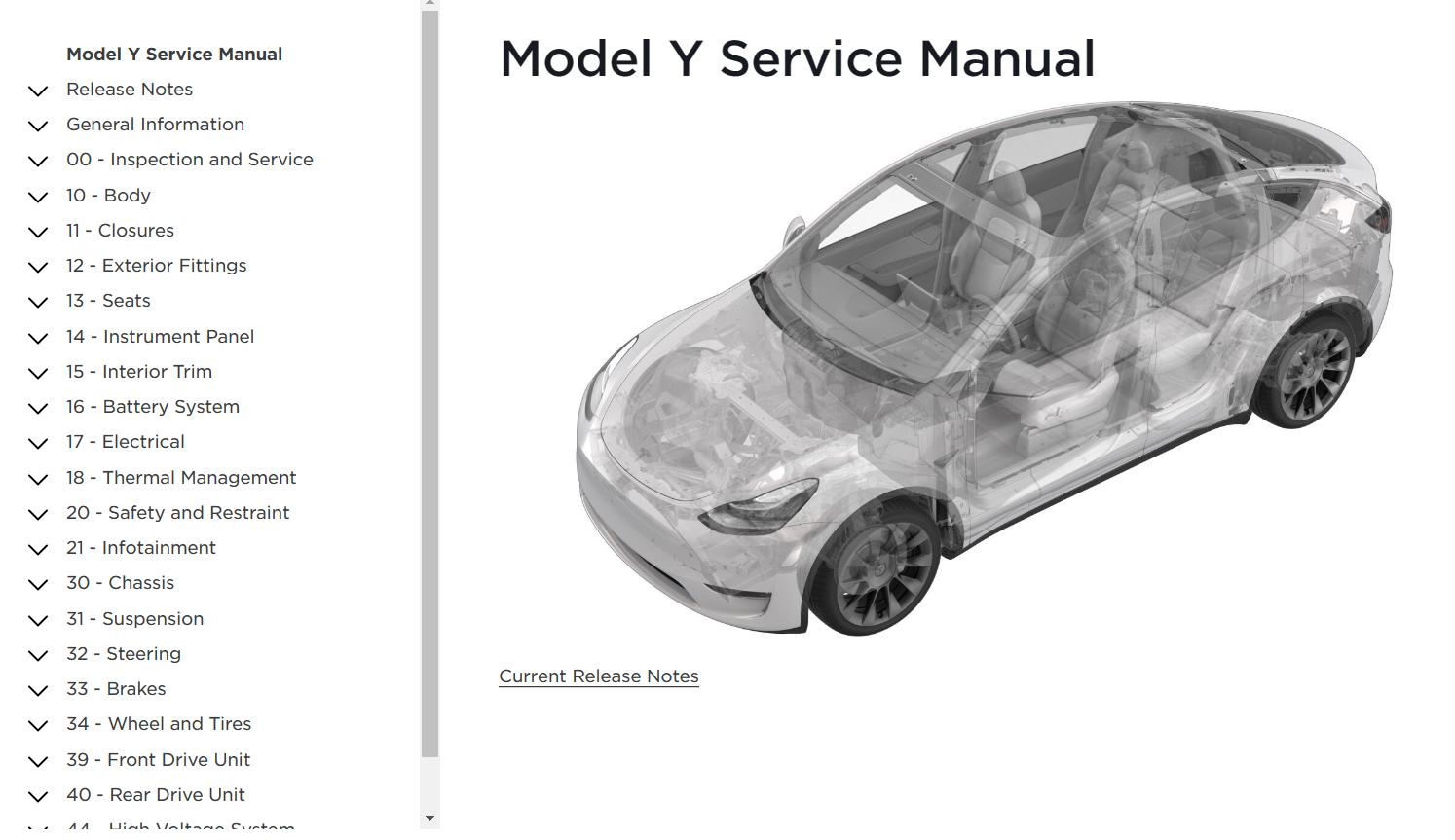 Tesla Model Y Service Manual