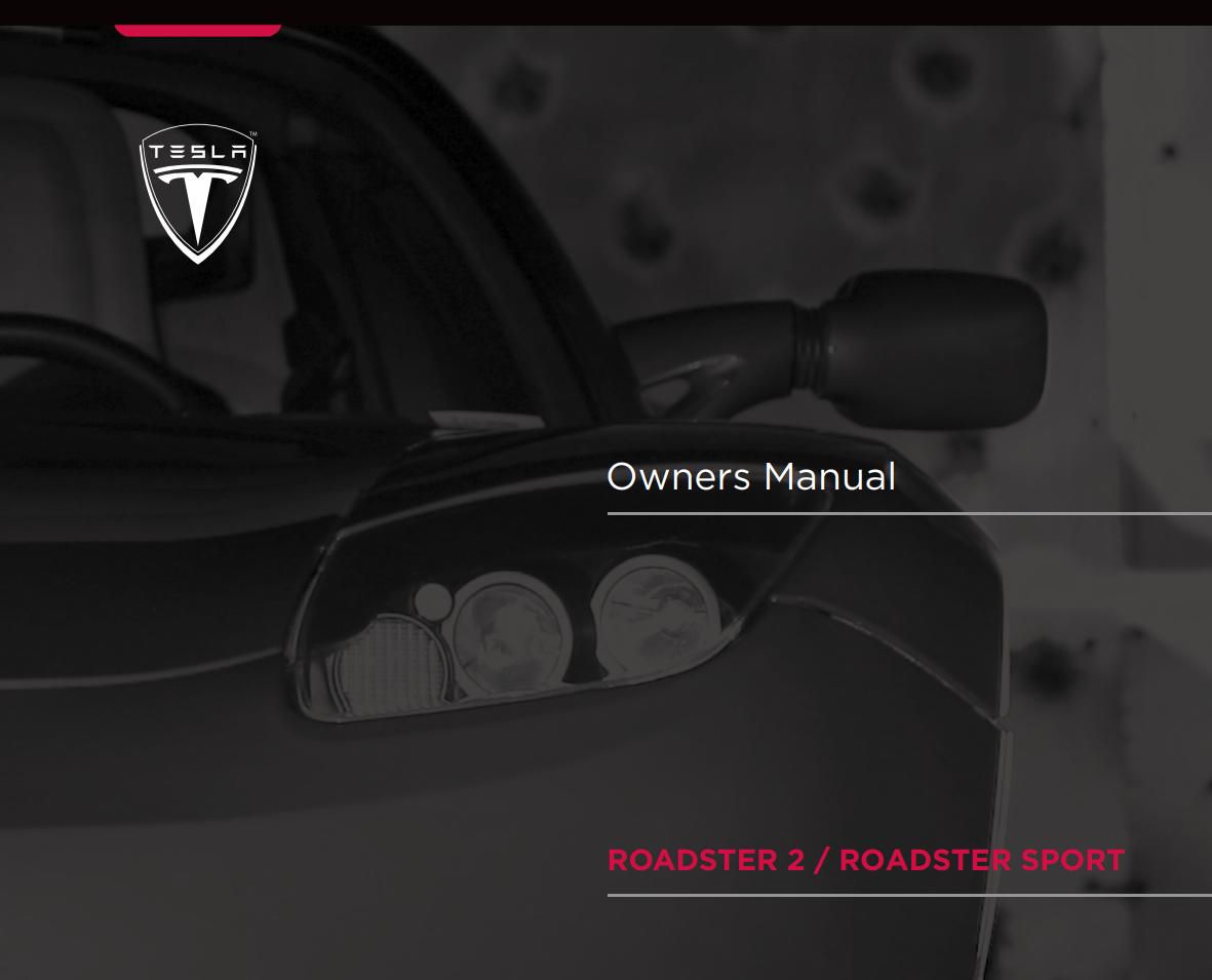 Tesla Roadster Owner’s Manual