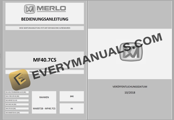 004_Merlo Multifarmer MF40.7CS MF40.9CS Service Manuals DE