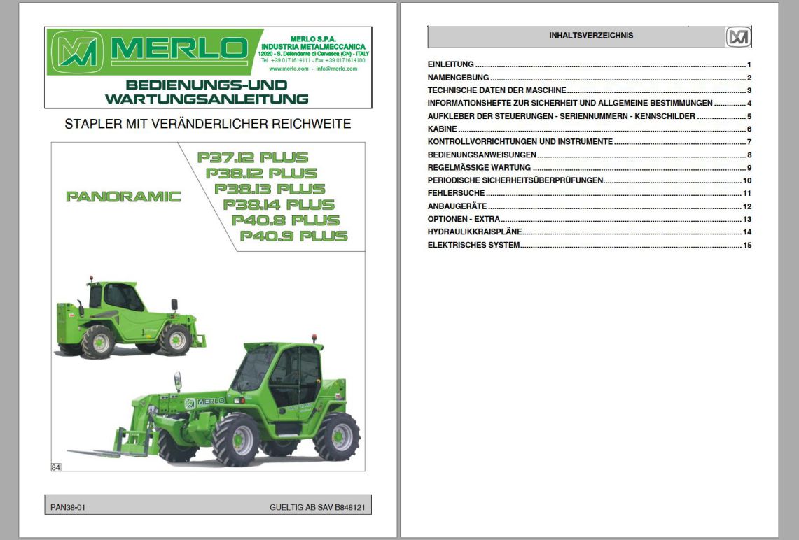 013_Merlo Panoramic P37.12 to P40.9 PLUS Service Manuals DE