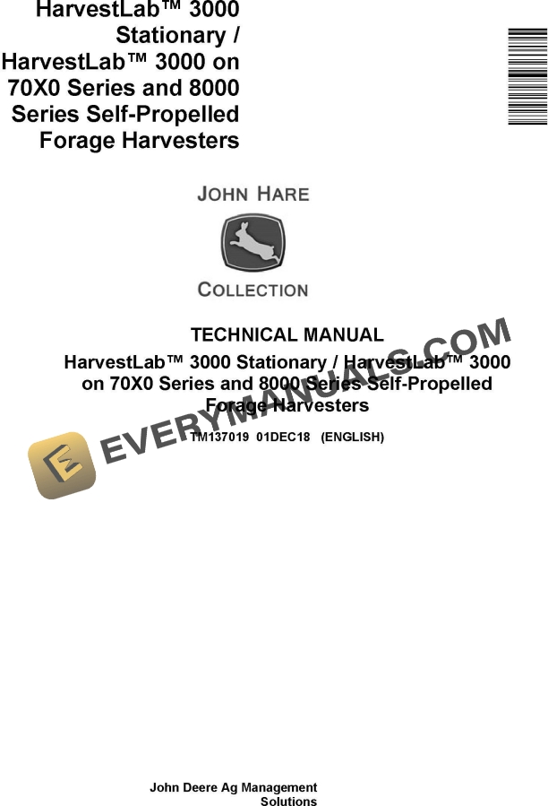 John Deere 3000 Stationary Forage Harvesters Technical Manual TM137019