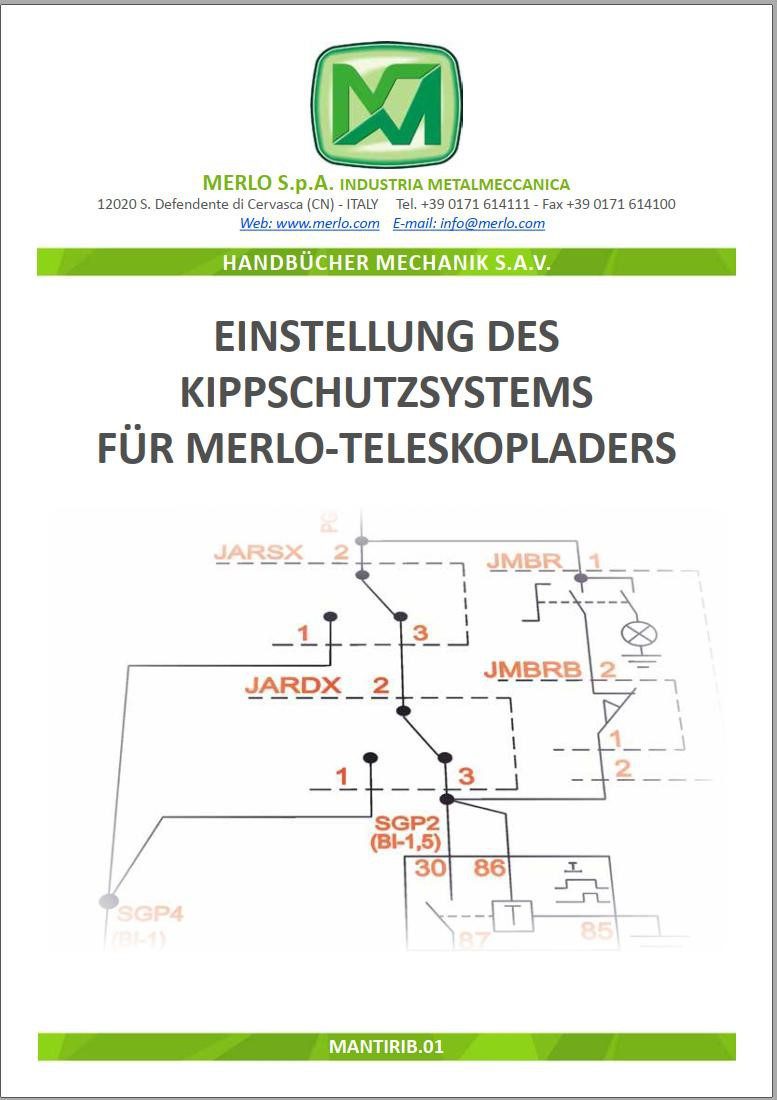 Merlo Telehandler Stability Control System Adjustment Handbook DE