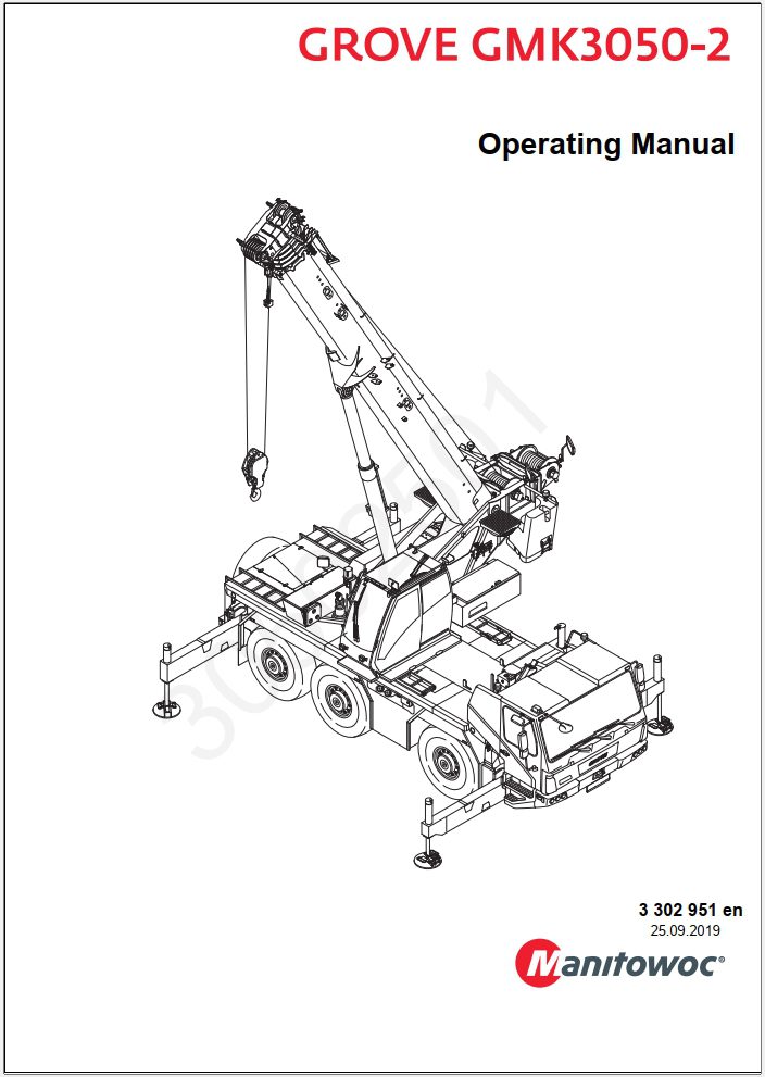 Grove GMK3050-2 Crane Shop Manuals, Diagrams 07 02 2022