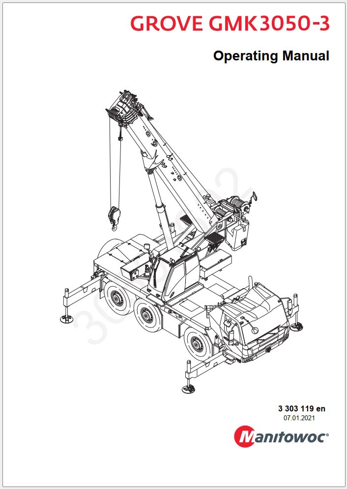 Grove GMK3050-3 Crane Shop Manuals, Diagrams