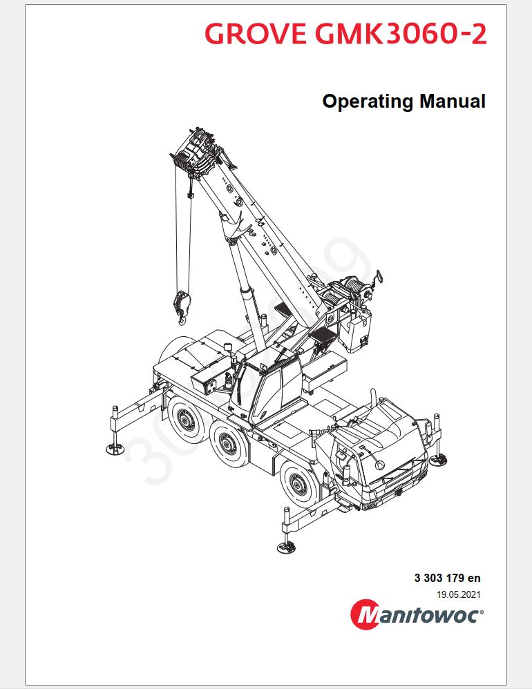 Grove GMK3060-2 Crane Shop Manuals, Diagrams 19 09 2022