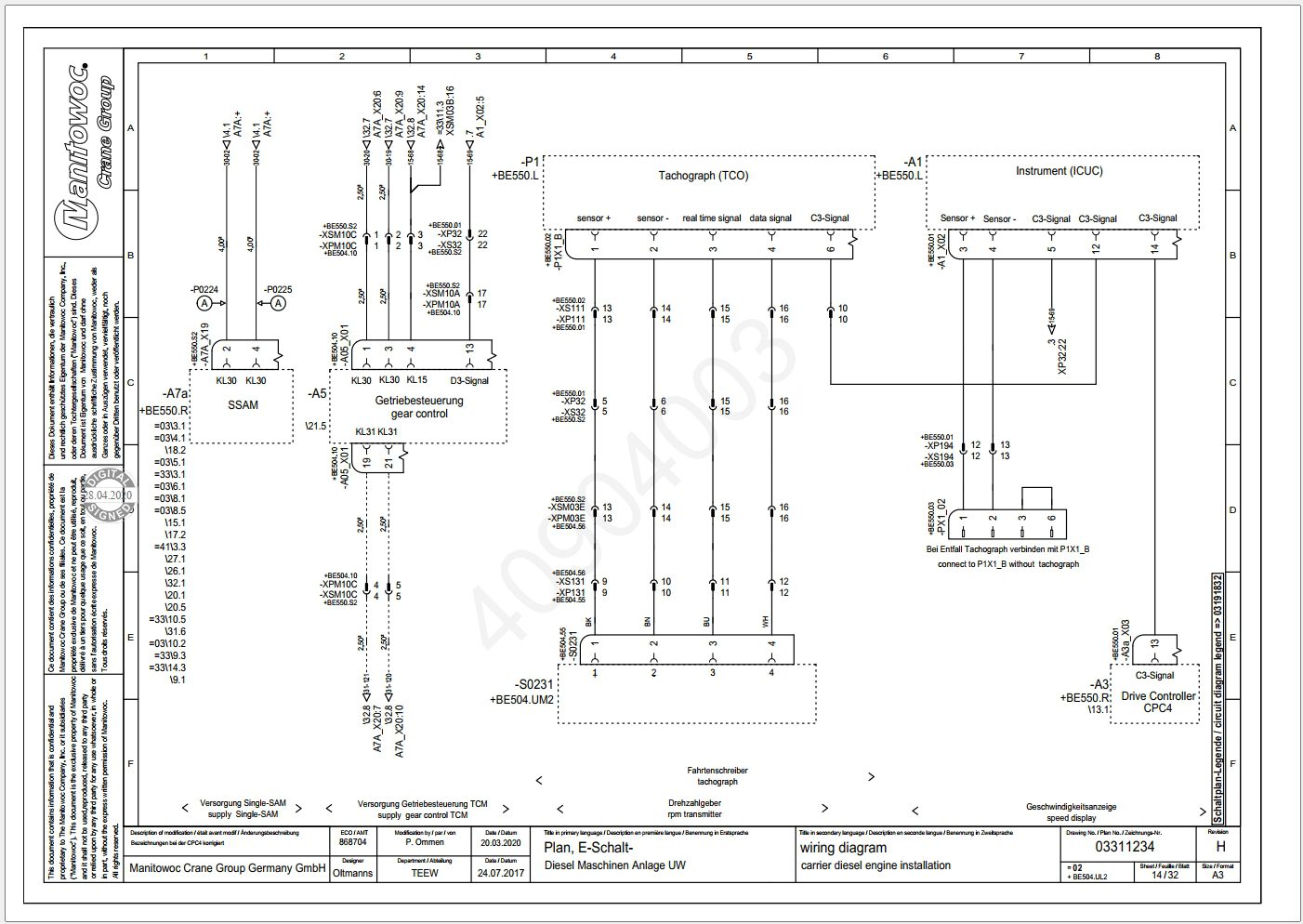Grove GMK4090 Crane Hydraulic Schematic, Wiring Diagram_1