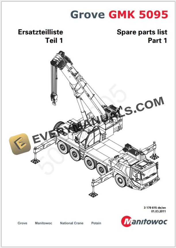 Grove GMK5095 Crane Part Manual, Diagrams 24 02 2012