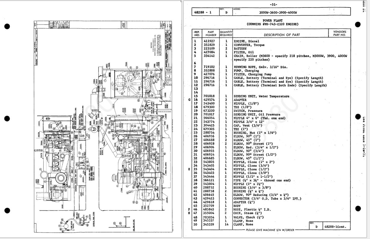 Manitowoc 3900B Crawler Parts Manual