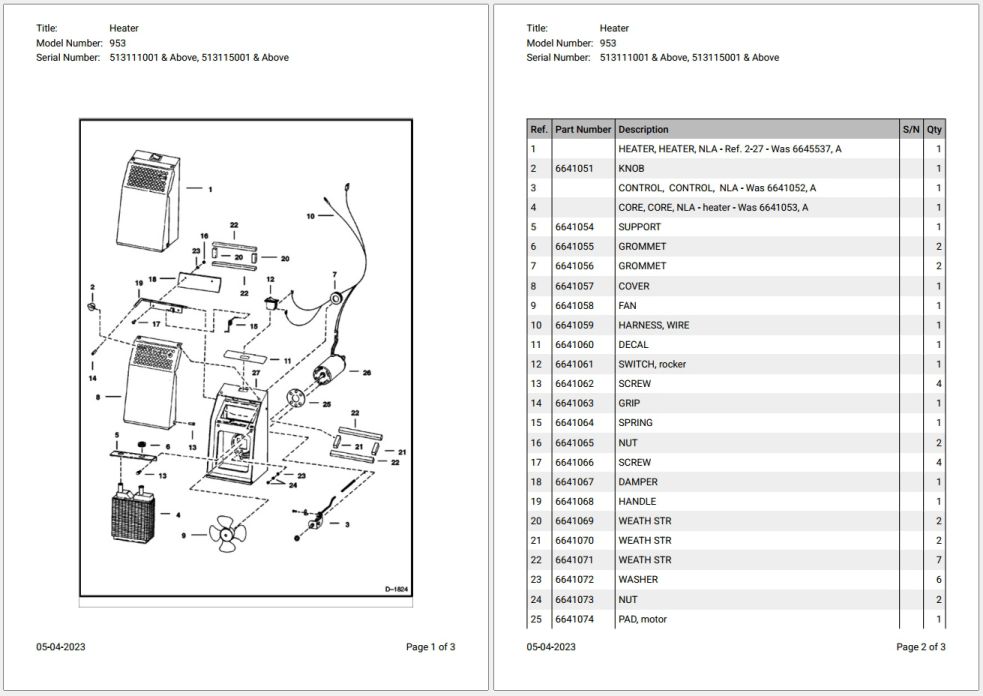 060_Bobcat Loader 953 Parts Catalog