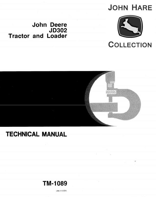 John Deere 302 Lawn Garden Tractor Technical Manual TM1089
