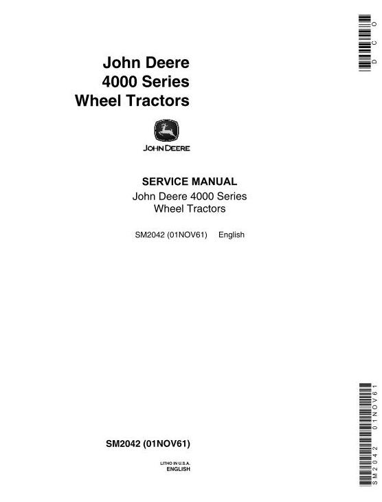 John Deere 4010 Tractor Service Manual SM2042