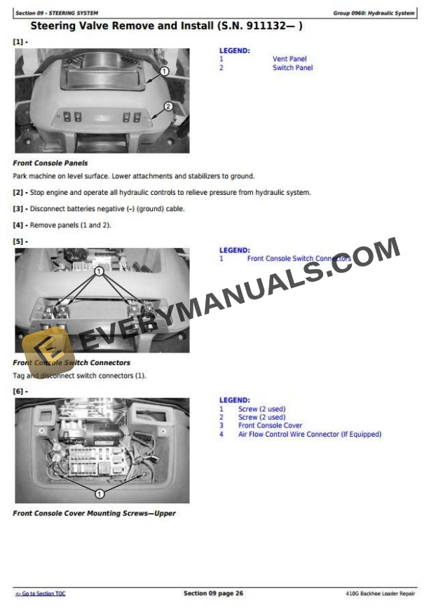 John Deere 410G Backhoe Loader Repair Technical Manual TM1882