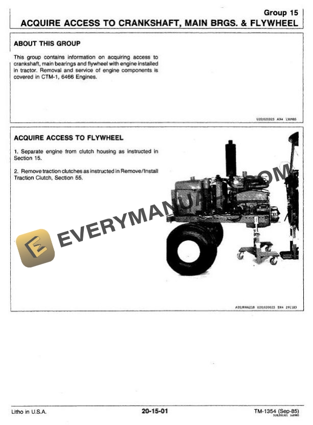 John Deere 4650 4850 Tractor Technical Manual TM1354