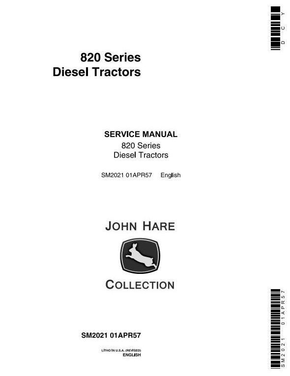 John Deere 80 820 830 Diesel Tractor Service Manual SM2021