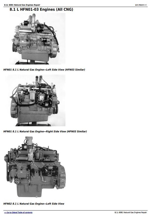 John Deere PowerTech 8.1L 6081 Natural Gas Engines Technical Manual CTM87