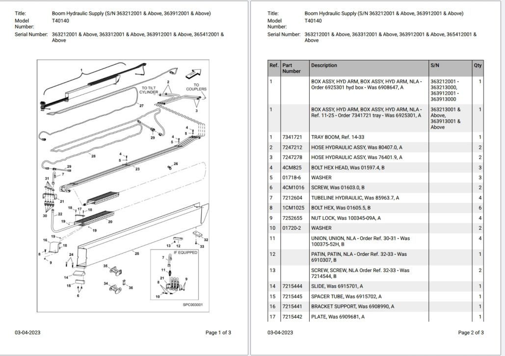 Bobcat T40140 363212001 & Above Parts Catalog PDF