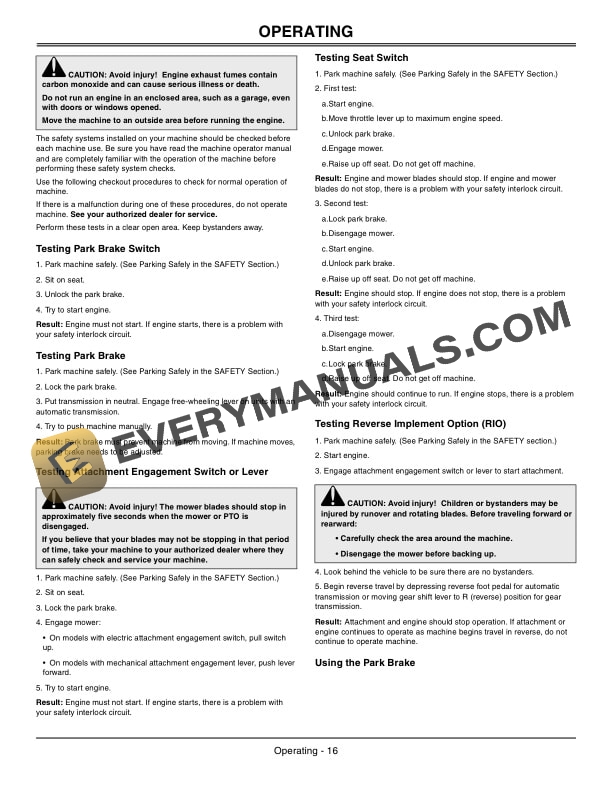 John Deere 100 Series Tractor Operator Manual OMGX22464