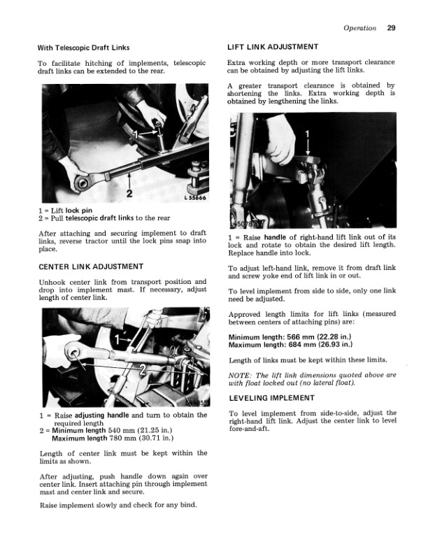 John Deere 1020 1120 1630 Tractors Operator Manuals OML29423 2