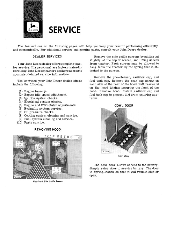 John Deere 1020 AND 2020 Tractor Operator Manual OMR48388 3