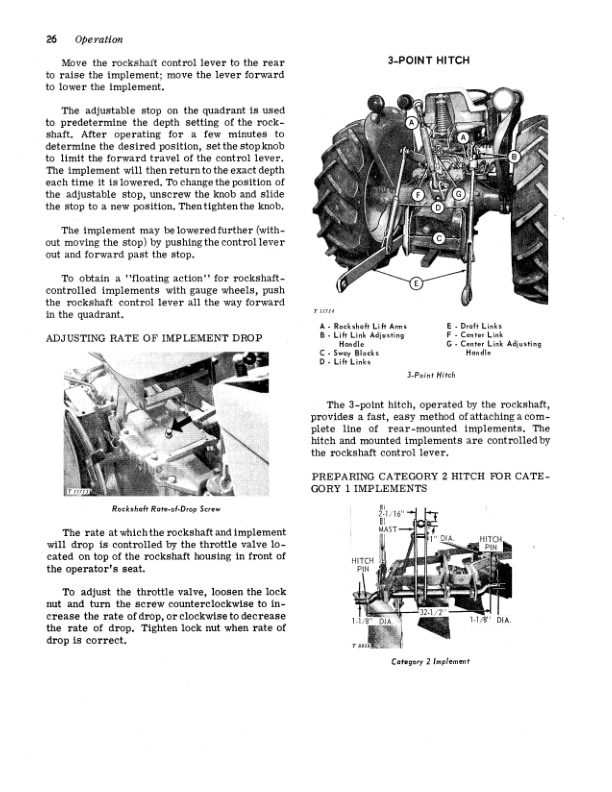 John Deere 1020 AND 2020 Tractor Operator Manual OMT26335 2