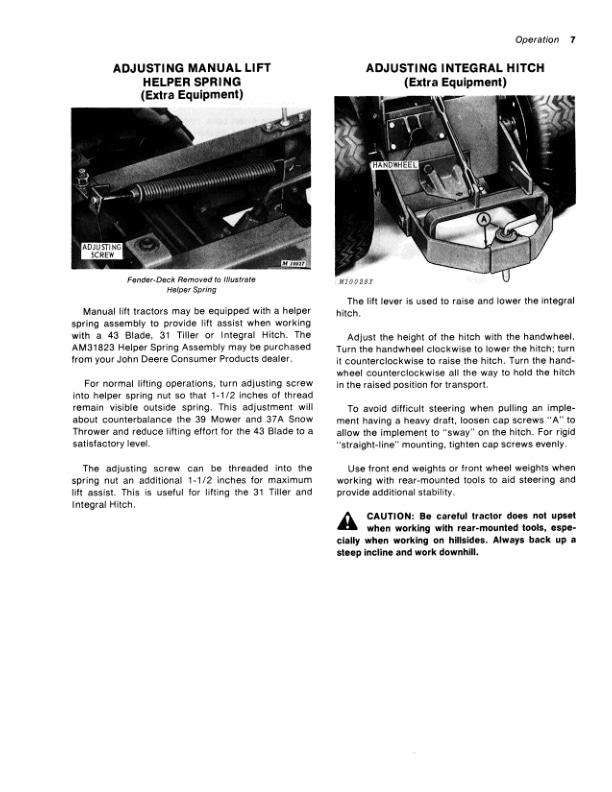 John Deere 110 Tractor Operator Manual OMM46327 2