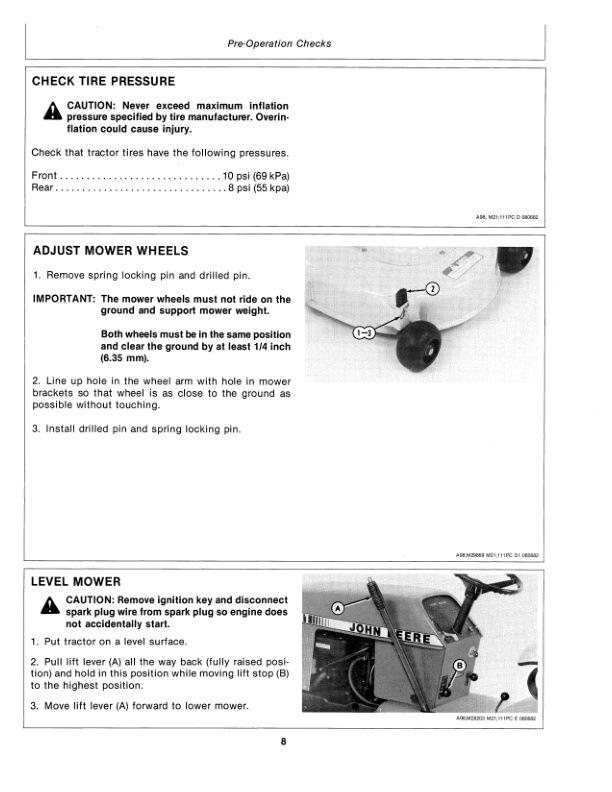 John Deere 111 Tractor Operator Manual OMM84079 2