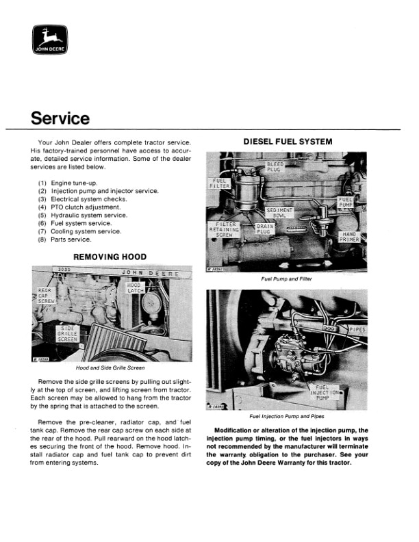John Deere 2030 Tractor Operator Manual OMR50675 3