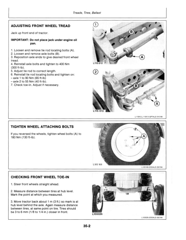 John Deere 2155 2355 2555 AND 2755 Tractor Operator Manual OML64491 2