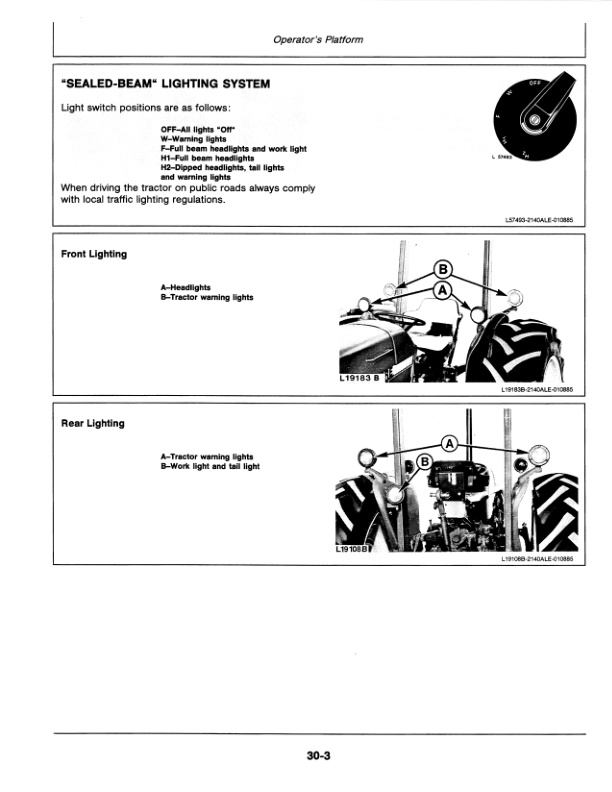 John Deere 2250 2450 And 2650 Tractors Operator Manuals OML60031 2