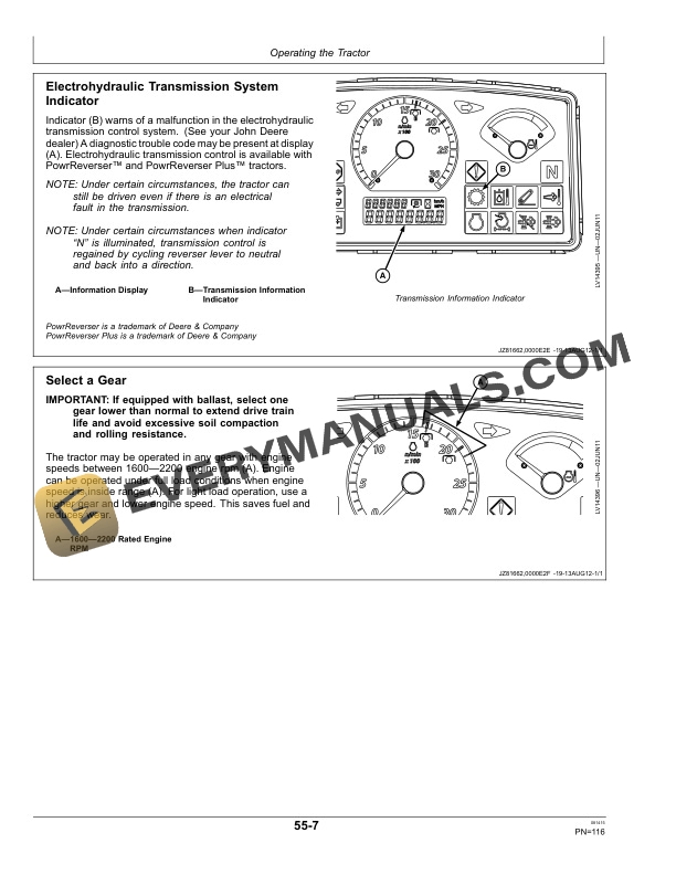 John Deere 5075M (FT4) Tractor Operator Manual OMSU44889