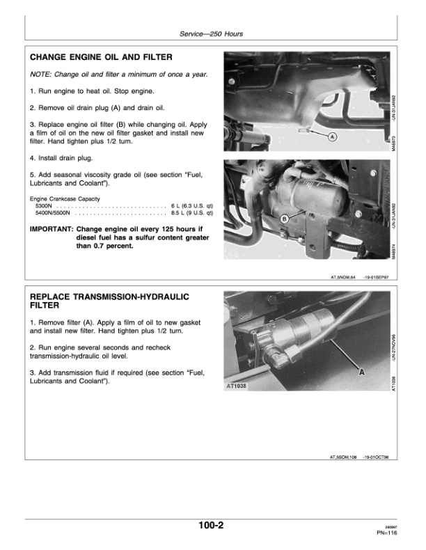 John Deere 5300n 5400n 5500n Tractors Operator Manuals OMER360019 3