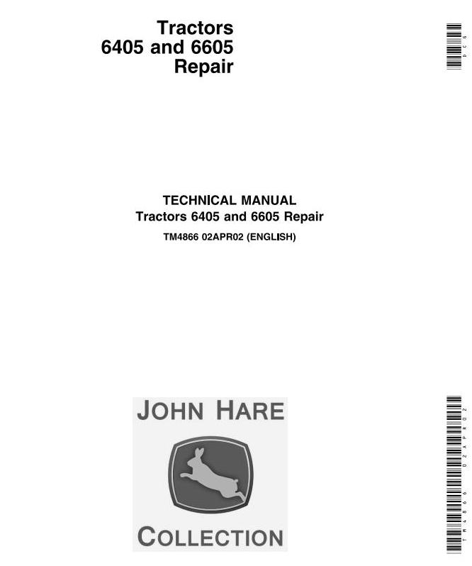 John Deere 6405 6605 Tractor Technical Manual TM4866