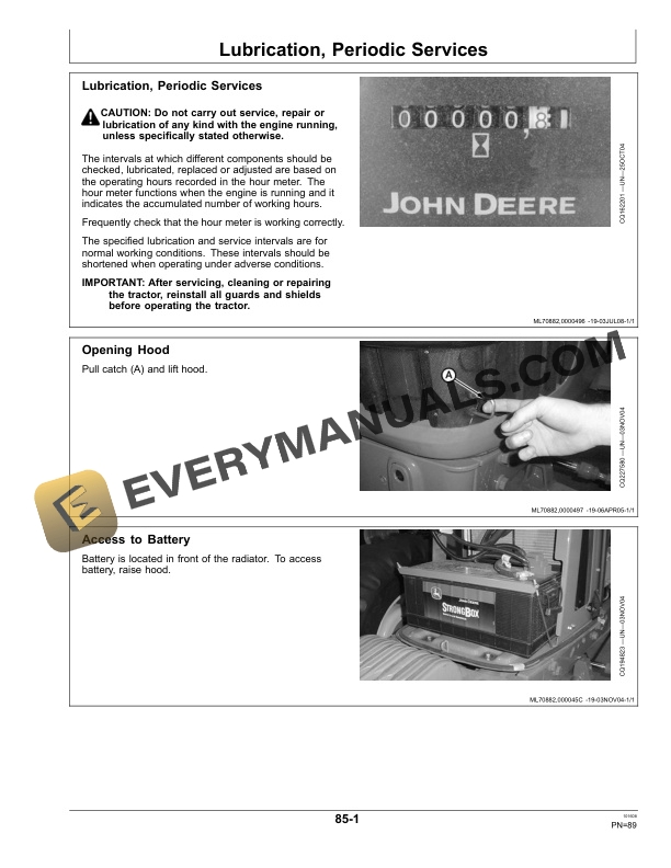 John Deere 6415 6615 Classic Tractors Operator Manuals OMMn10040